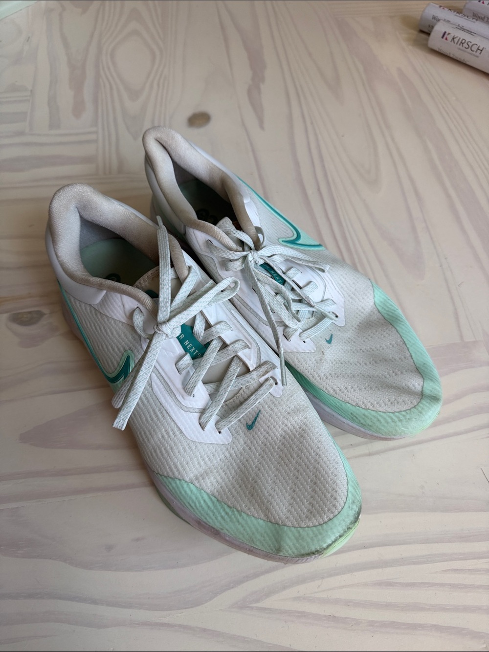 Nike Men’s Golf Shoes - White with Mint Green Accents